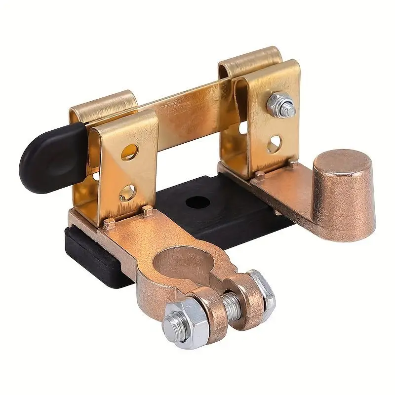 12V Car Battery Power-off Switch with Brass Knife Switch & Circuit Breaker Clip, Power Supply Modification & Easy Battery Connection Tools, Multifunct