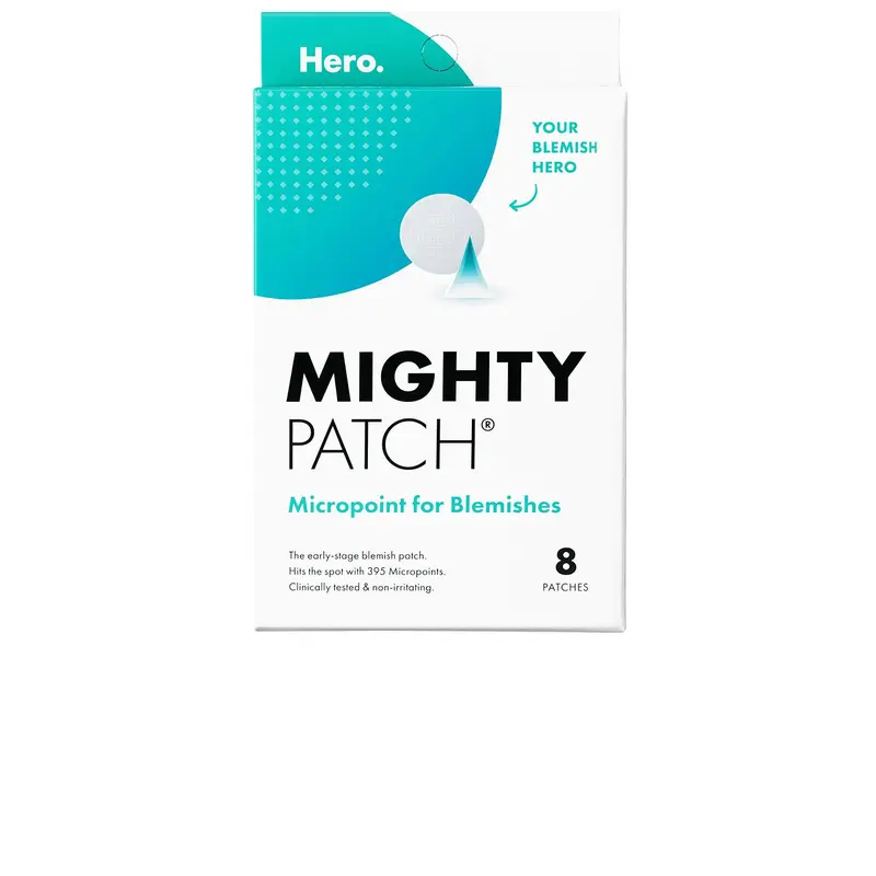 Hero Cosmetics Micropoint Hydrocolloid Blemish Patches - Fragrance Free, Paraben Free Acne Treatment, Skin Repair, Quick Fix Anti-Blemish & Bump Clearing Solution, 8 Count