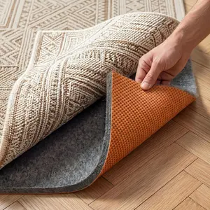 Rug Pad 5 x 7 Ft Non-Slip, Felt and  Rubber Backing, 1/4" Thick, Cushioned Gripper Pads, Keep Rugs in Place, Carpet Runners, Protective Padding Under Area Rugs, Hardwood Floors Protection