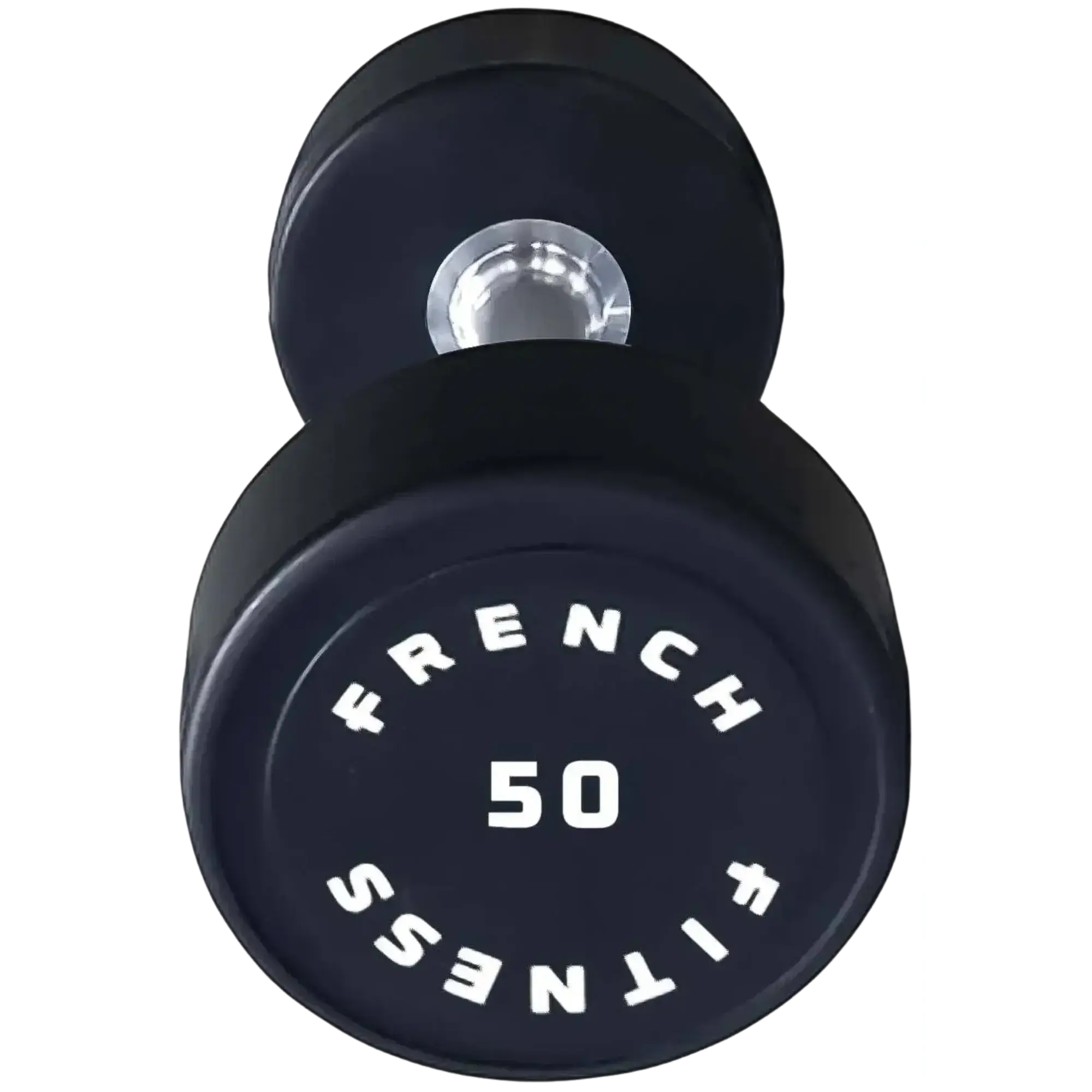 French Fitness Urethane Round Pro Style Dumbbell 50 lbs - Single (New)