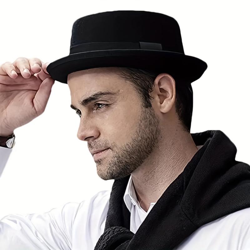 Be brave to climb outdoorsGentleman'S Flat- Hat, Street Fashion, Flat- Jazz Hat, Dad'S Rolled-Edge Flat- Hat, British Style Pork Pie Classic Hat.