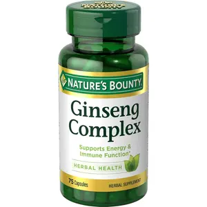 Ginseng by Nature's Bounty, Ginseng Complex Capsules Supports Vitality & Immune Function, 75 Capsules