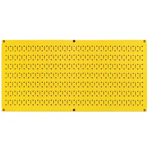 16in x 32in Horizontal Yellow Metal Pegboard Tool Board Panel