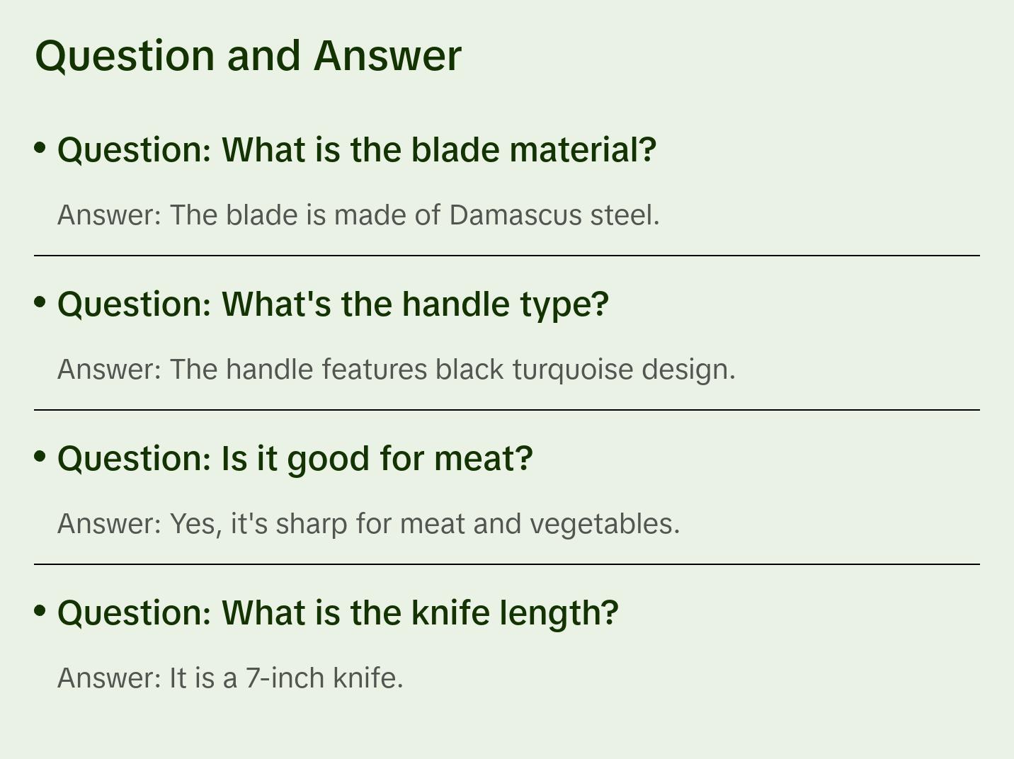 EXCALIBLADES Nakiri Knife - Stainless Steel Damascus Knife with Full Tang Handle & Black Turquoise Handle, Sharp for Meat and Vegetable Use