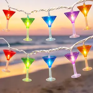 Multicolor  String Lights, 8.5Ft  Plug in Outdoor Party Lights with 10 LED Multicolor  Lights, Summer Patio Decorations String Lights for Bedroom  Decks Party Lighting