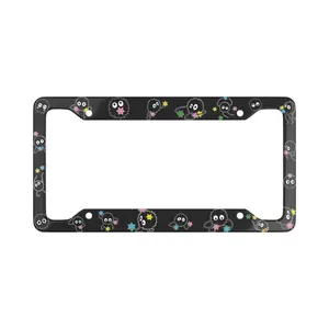 Soot Sprite License Plate Frame Spirited Away Kamaji Studio Ghibli Fanart Anime Black License Plate Frame White License Plate Frame Totoro