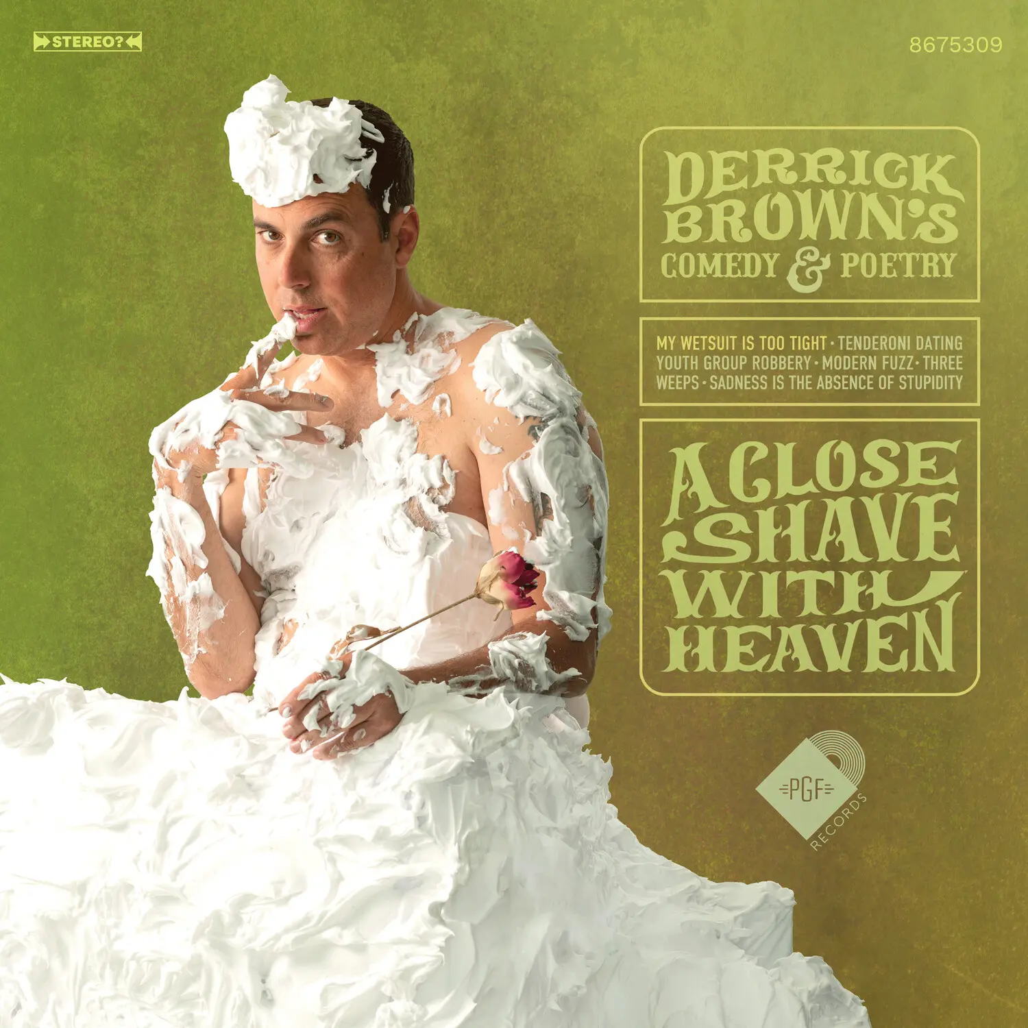 Derrick Brown - A Close Shave with Heaven - Green  [VINYL RECORD - LP] Colored Vinyl, Green