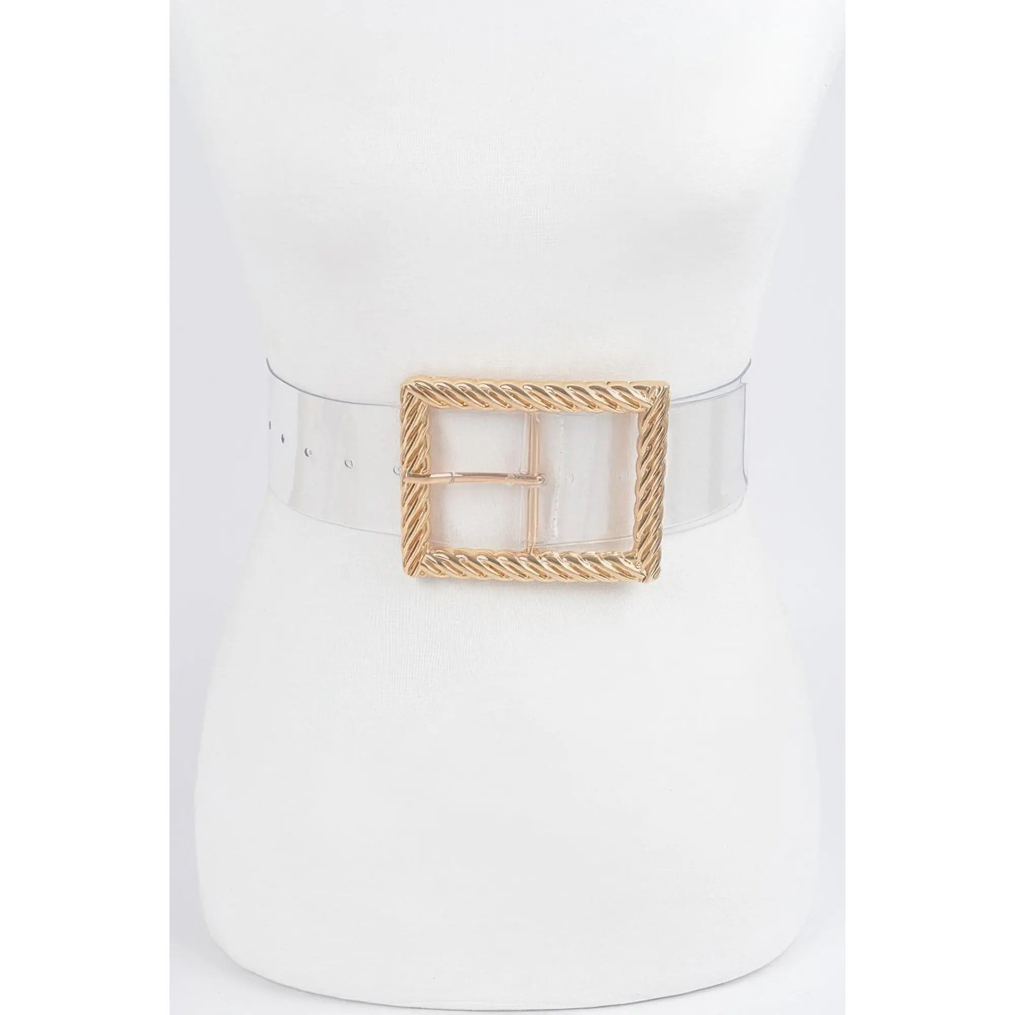 Transparent Metal Buckle Belt