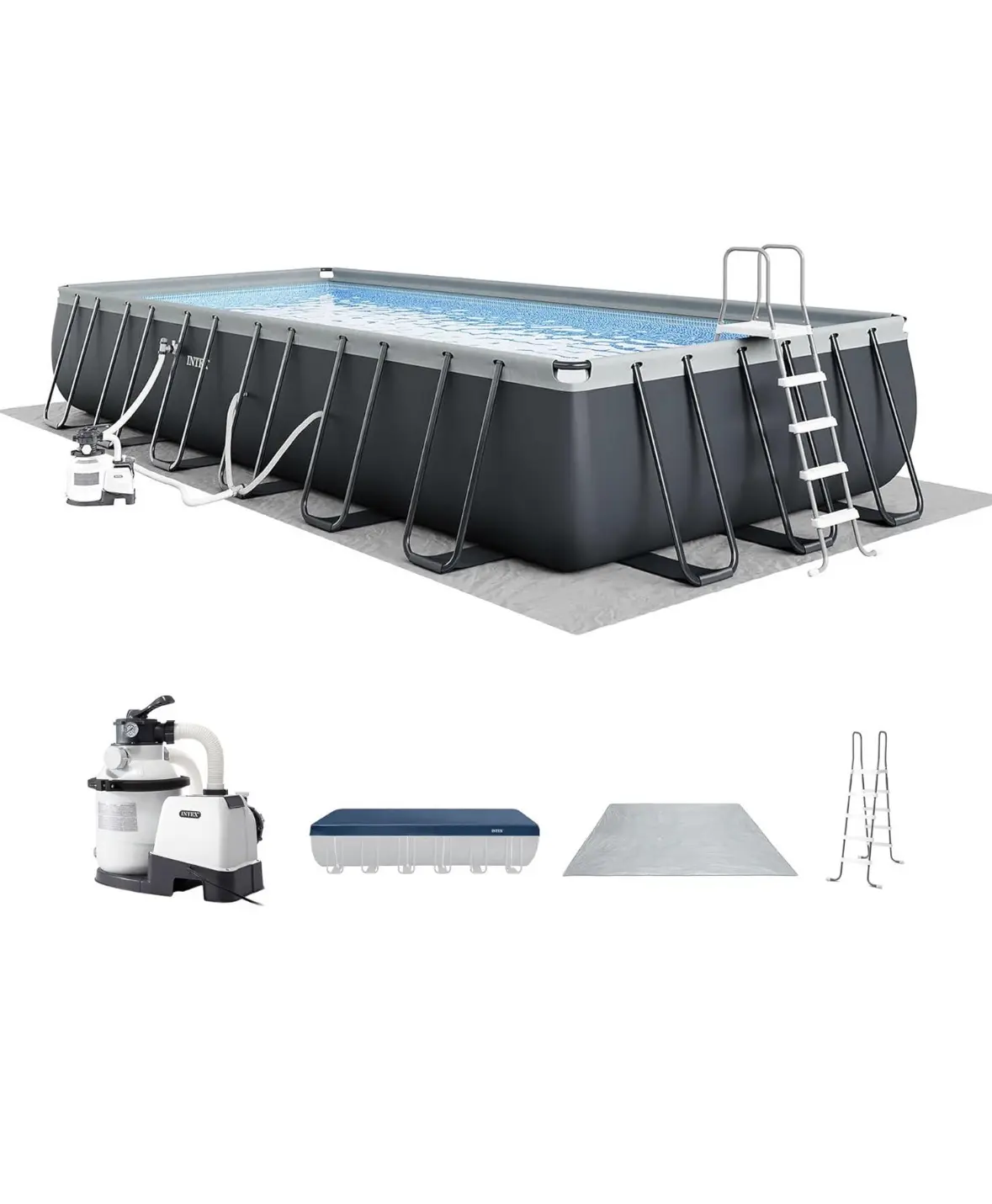 INTEX Ultra XTR Rectangular Above Ground Swimming Pool, Home Improvement & Garden Pool Supply