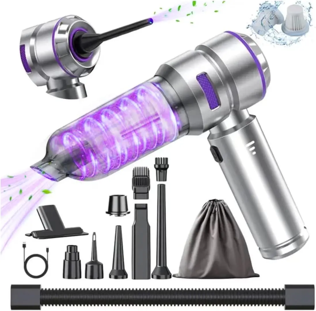 Car Vacuum Cleaner High - 22000PA Car Vacuums 4 in 1 Compressed Air Duster & Blower Hand Held Vacuum with Brushless Motor for Cars Home Office Camping Gifts for Men