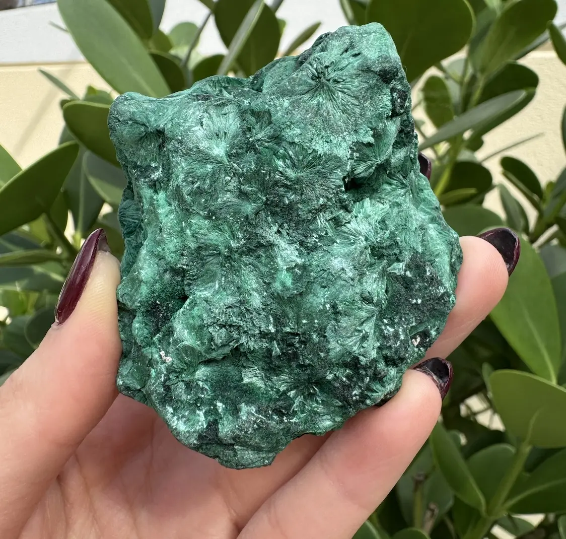 Raw Velvet Malachite Crystal (220g) | Rare Healing Stone for Energy & Decor