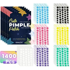 1400 Pieces Multi-Color Star Acne Patches, Ultra-Thin Facial Acne Patches, Concealer Acne Patches, Pimple Patches, Single Item