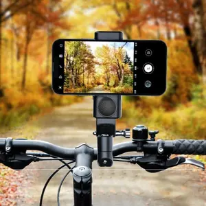 Bicycle Handlebar Phone Holder, Motorcycle Phone Mount with Fill Light(Button Cell Power), Bike Phone Mount for Motorcycle, Bicycle, Mountain Bike