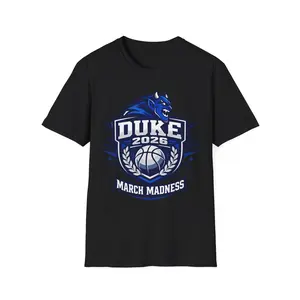 Duke 2026 March Madness Basketball T-Shirt | Blue Mascot Tee