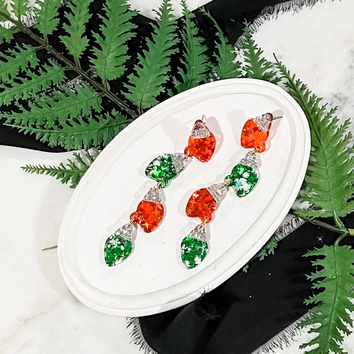 Christmas Light Earrings