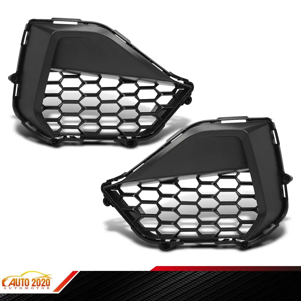 Fits 2024-2025 Ford Mustang Bumper Corner Grille Black Front Left & Right Side