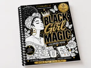 Black Girl Magic Coloring Book - Card Stock Coloring Books for Children