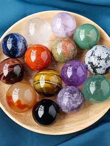 7pcs Natural Gemstone Wheel Yoga Quartz Mineral Specimen, DIY Christmas Advent Calendar, Handmade Jewelry Accessories