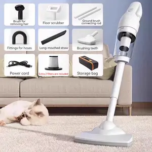 Portable Vacuum Cleaner Lightweight Handheld with Connection Tube Quiet USB Charging 120w High Power for Home Floor Carpet Car Seat