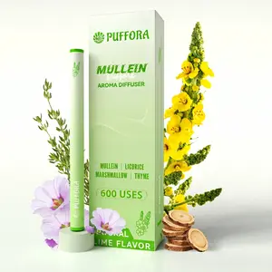 PUFFORA Botanical Inhaler| 100% Plant-Based Essential Oil Aromatherapy Habit Replacement| Portable Stress Relief & Focus Aid Healthcare Wellness Fitness Therapeutic Solution| Mullein & Mint for Clear Breathing