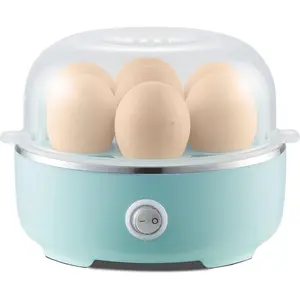Easy Egg Cooker Electric 7-Egg Capacity, Soft, Medium, Hard-Boiled Egg Cooker with Auto Shut-Off, Measuring Cup Included, BPA Free, Retro Mint, Compact, Seven Eggs Max