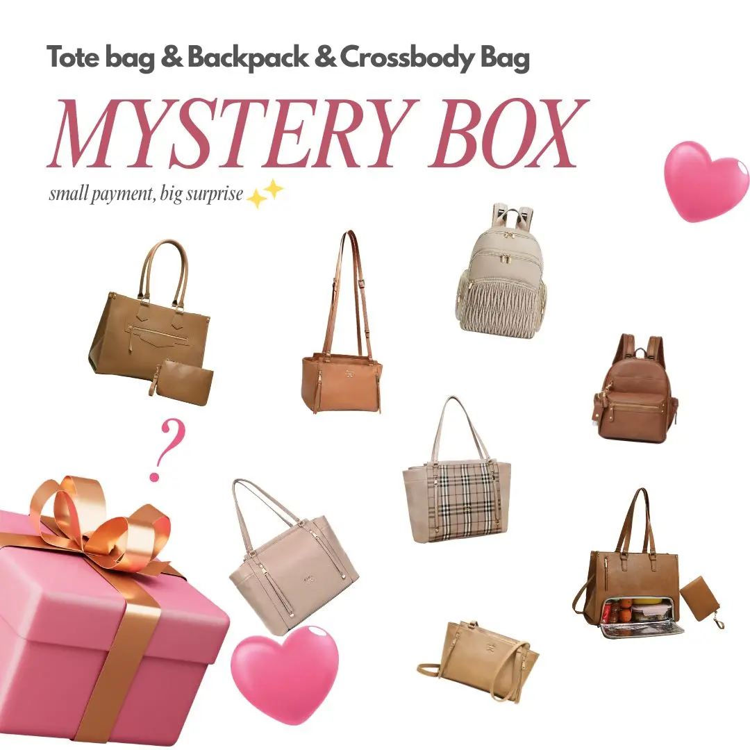 【Mystery Box】Miss Fong Tote Bag & Backpack & Crossbody Bag & Beach Bag, Fashionable and Functional Baby Diaper Bags Hospital Bag for Mom, Work Lunch Tote Bag Everyday Bag, Weekend Trip Travel Pool Bag, Back To School Tote Bags, Summer Deals