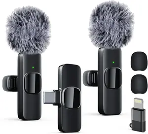 Westdeer Wireless Microphone for iPhone, Android Phone, Laptop,Lavalier Microphone for Video Recording, Mini Mics with Noise Reduction for Podcast YouTube TikTok Vlog