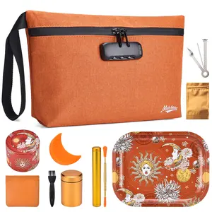 MAICHENG Storage Bag with Combination Lock Travel Medicine Bag Container Large Money Cosmetic Organizer Great Christmas Gifts for Men Women