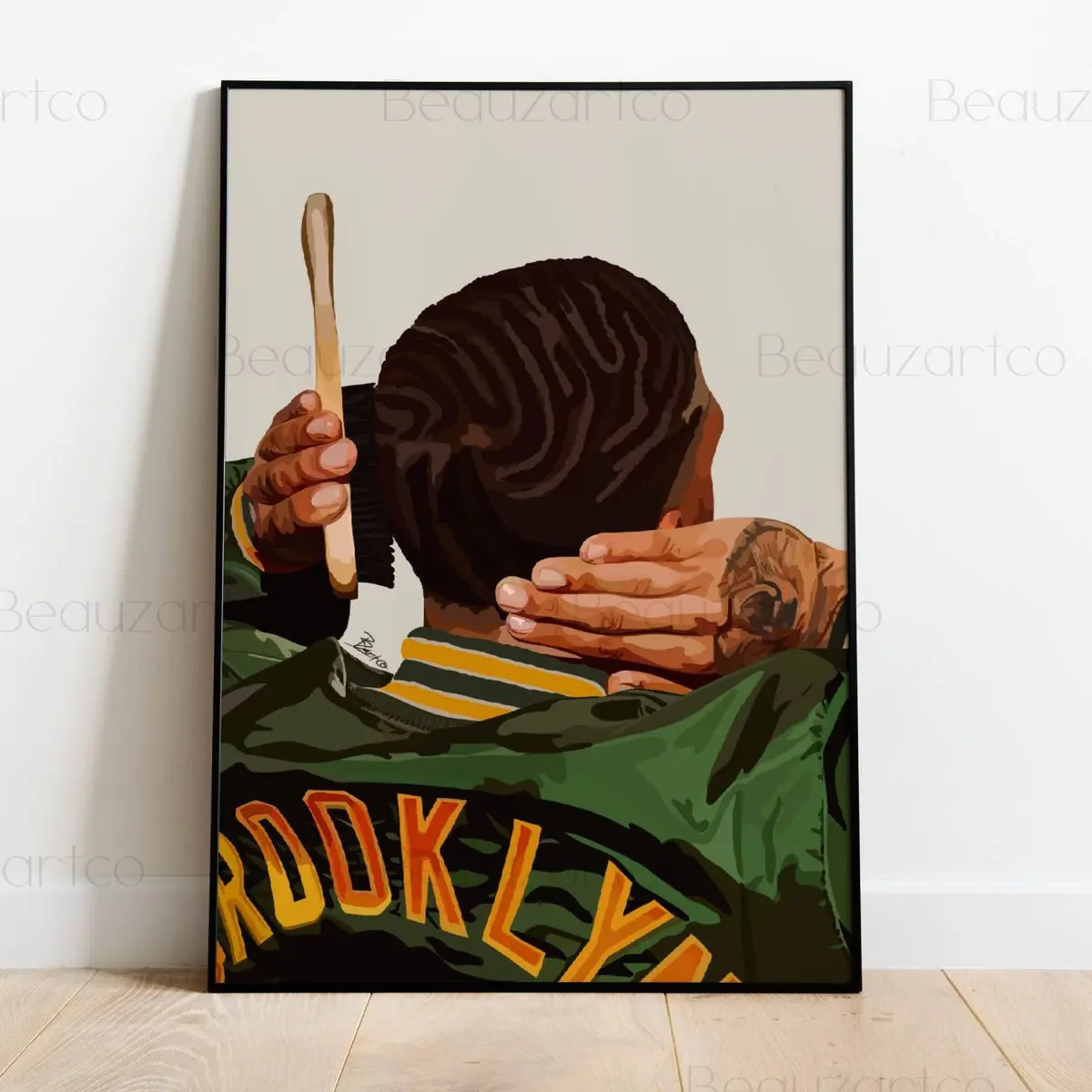 Black Man Wall Art, African American Wall Art, Brooklyn Wall Art, Black Owned Shops, Afro Art, Black Culture Art, Black Art Prints, Room Decor, Unframed