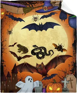 Autumn Fall Pumpkin Flannel Fleece Blanket Throw Couch Microfiber Soft Cozy Lightweight Luxury Bed Blanket for Pet