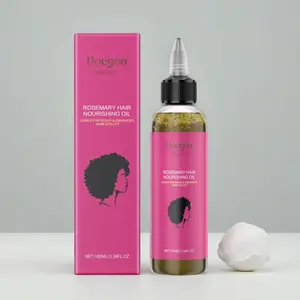 Rosemary hair nourishing oil, containing castor oil, organic rosemary oil, and vitamin E, controls frizz - increases hair shine, moisturizes and smooths hair, nourishes hair care massage oil.