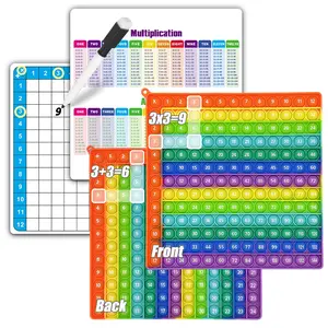 12x12&12+12 Multiplication Addition Math Games Develop Logic Thinking Reusable Practice Cards Flashcard Set Erasable Pen Writing Board Educational Toys for Kids Age 3+, Math Learning Tools Learning Materials
