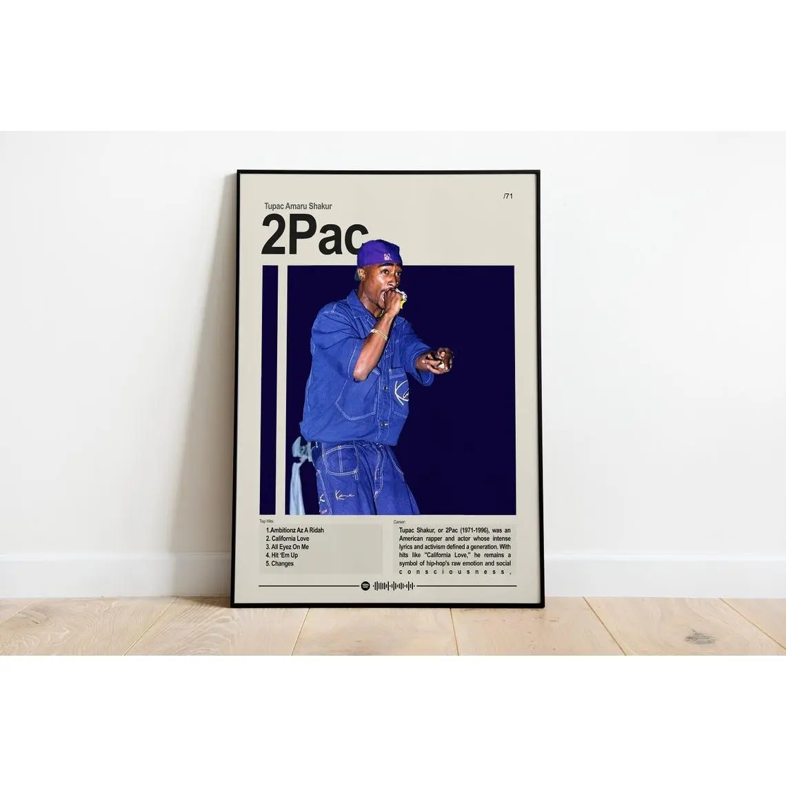 2pac poster, artist poster, music poster, music wall art, bedroom poster, man cave art,