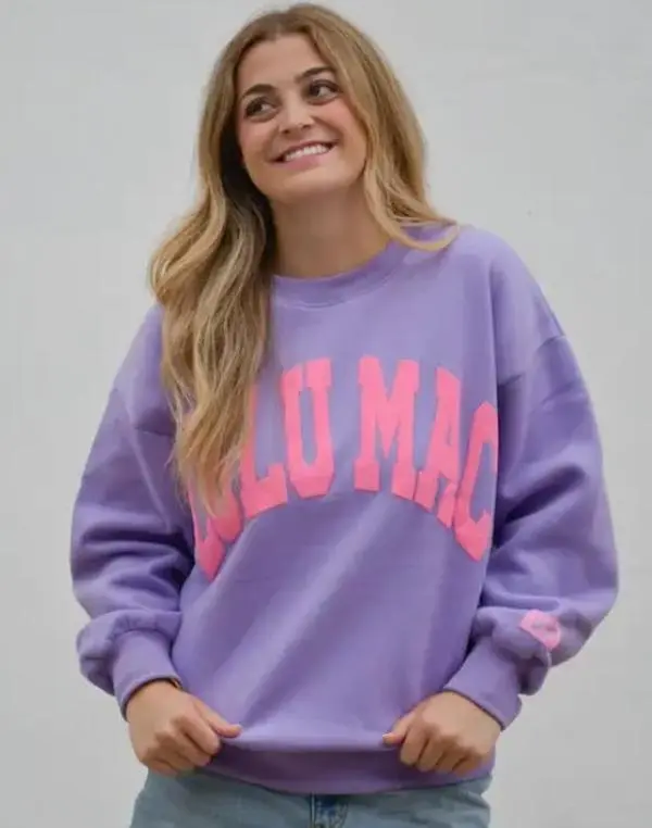 Purple/Pink Lulu Mac Logo Sweatshirts