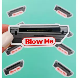 Funny Retro Gaming Sticker for Men, Game Cartridge Sticker for Guys, Gamer Sticker, Eighties Sticker