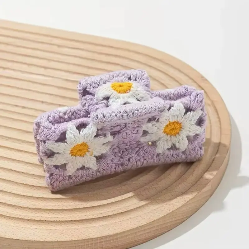 Crochet hair clips