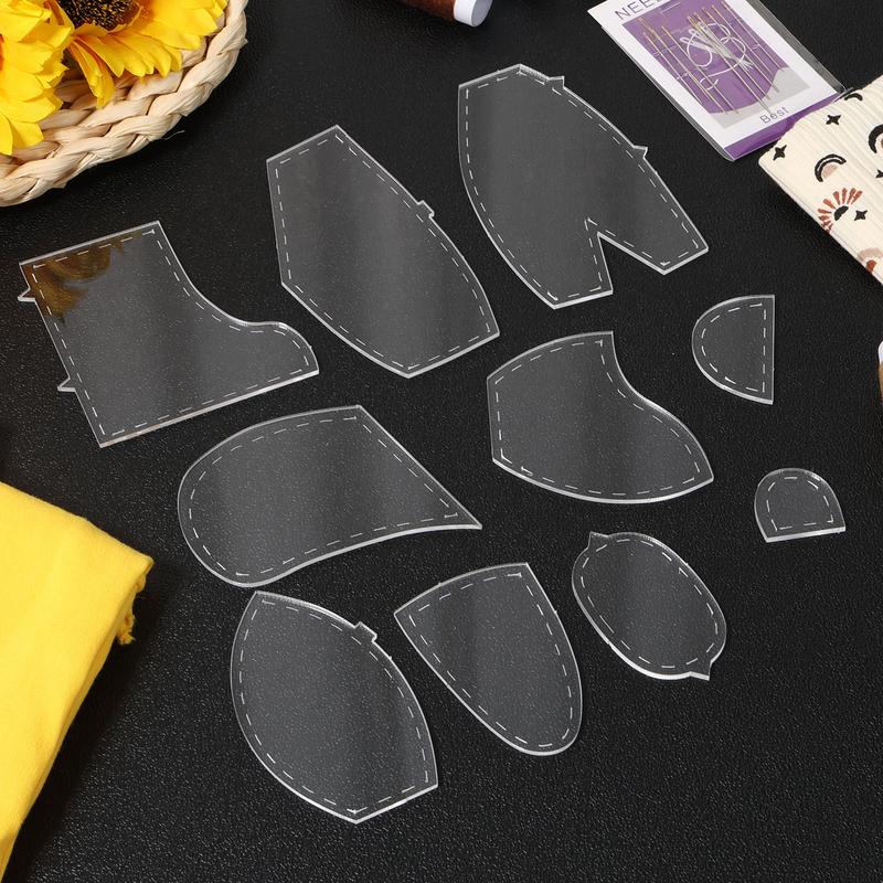 10Pcs Memory Bear Template Ruler Set 10/12/15 Inch Acrylic Memory Bear ...