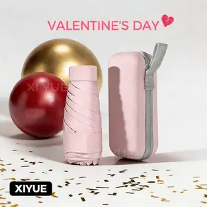 Pocket UV Protection Umbrella with Capsule Bag, Portable Sunshade Accessory, Ideal for Outdoor Activities and Daily Use, Perfect Valentine's Gift