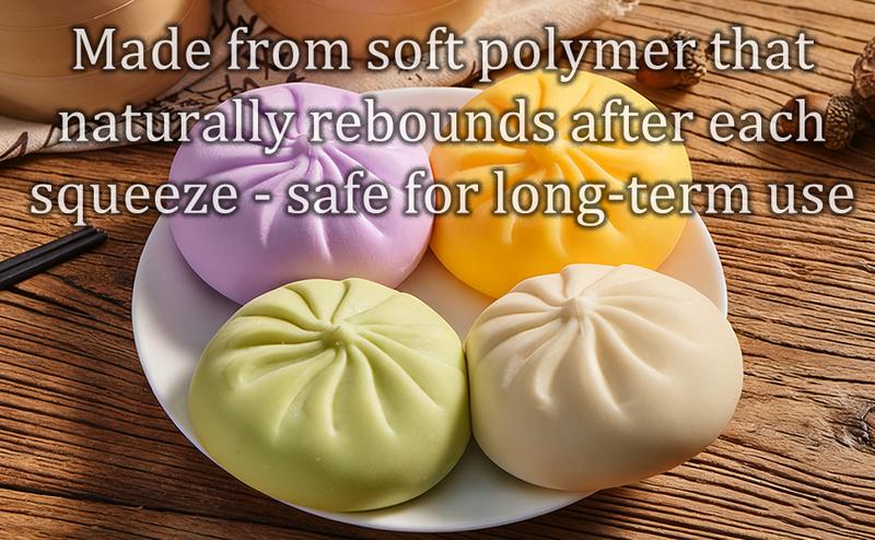 Giant Glitter Dumpling, Giant Dumpling Squishy, Mega Rainbow Dumplings, Large Stress Relief Sensory Ball for Adults & Kids, Anxiety Relief Fidget Toy, Soft Squeeze Decompression Dough