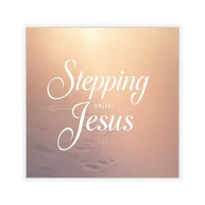 Stepping with Jesus Sticker | Christian Faith Vinyl Sticker, Inspirational Scripture