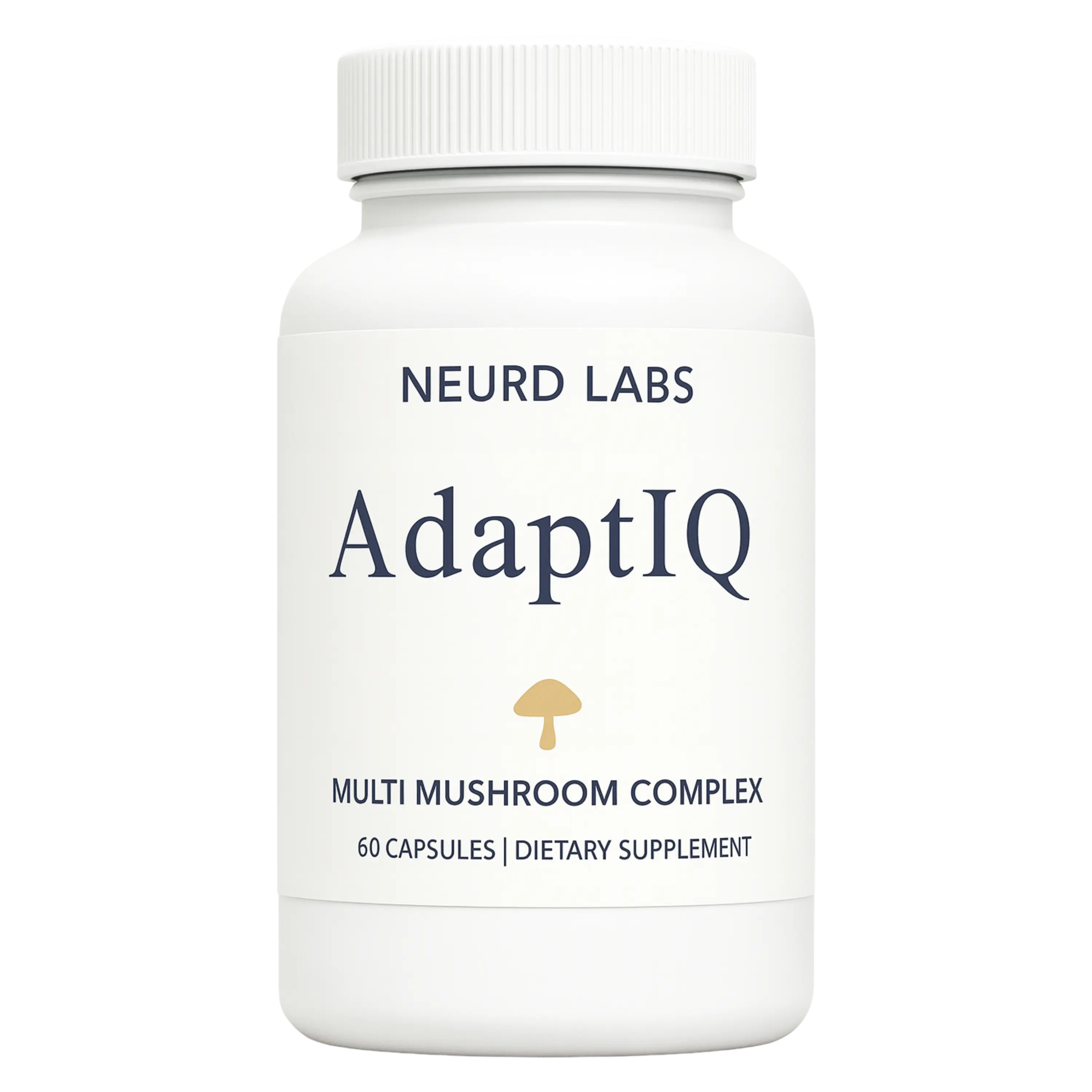 AdaptIQ Multi Mushroom Complex Adaptagen & Nootropic - 60 Capsules, USA Made, Healthcare Supplement for Immune Support & Cognitive Clarity