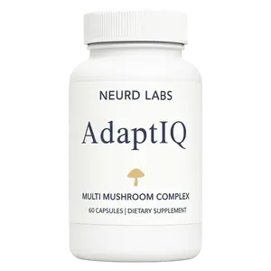 AdaptIQ Multi Mushroom Complex Adaptagen & Nootropic - 60 Capsules, USA Made, Healthcare Supplement for Immune Support & Cognitive Clarity