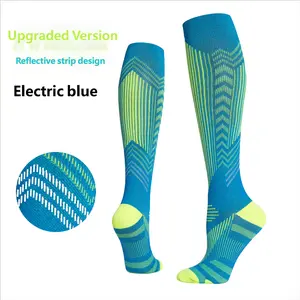 (2packs)Night Reflective Stripes Compression Socks  for Men & Women | Comfortable, Durable, and Supportive | Perfect for Everyday Use and Active Lifestyles | Durable Nylon Fabric | Breathable High Performance Fabrics