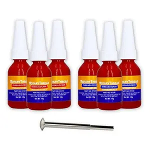 Rotary Thread - 3-Piece Temporary Threadlocker, 3-Piece Permanent Threadlocker for Thread Locking + RT1 Thread File for Thread Repair