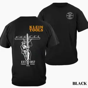 Klein Tools Lineman T-Shirt - Vintage Graphic Tee with Patriotic Brotherhood Lineman Design, All size, Full color, Gift For Him - Her X