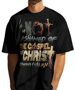 G&M Threads Vintage Christian Custom Graphics T-s for Public Faith Expression Menswear Top