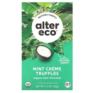 Alter Eco Organic Mint Creme Truffles, Dark Chocolate, 4.2 oz (120 g)