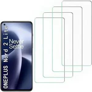 [4 Pack] Screen Protector Compatible with  Nord 2 Lite,Scratch Resistant,Easy-Install,Bubble Free,Anti-Fingerprint,Tempered Glass Compatible with  Nord 2 Lite