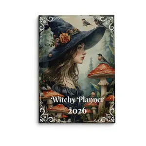 2026 Witchcraft Planner Book, Planner Notebook, Spell Ritual Book, Astrology Calendar, Tarot Card Log, Magic Book Journal, Workbook Journal, Ideal for Mystics and Moon Lovers