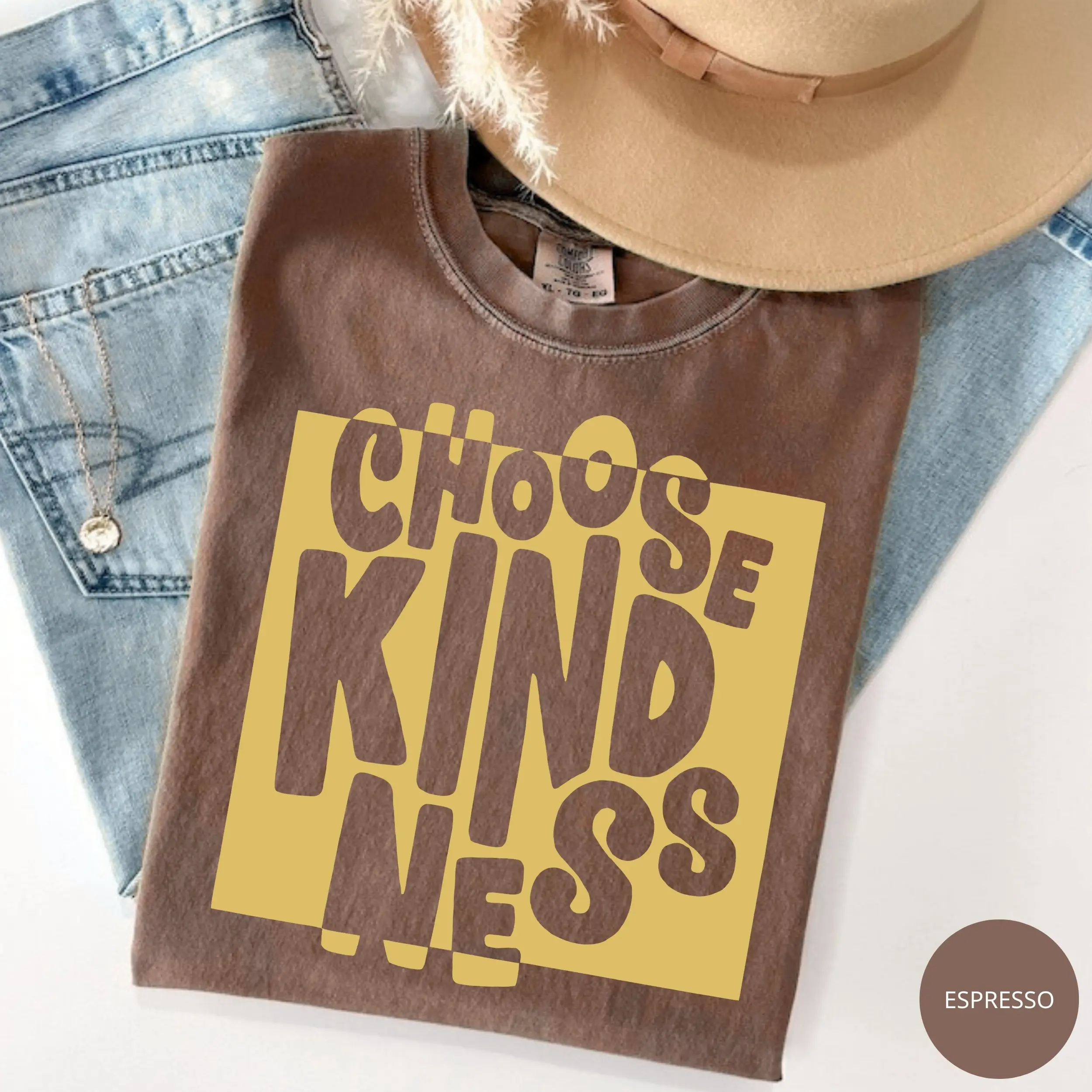 Comfort Colors Choose Kindness Statement Shirt, Spread Kindness Tee, Positive Vibes Kindness Shirt, Teacher Appreciation Gift, Cute Crewneck For Women